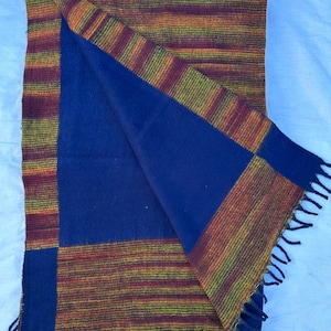 Oversize Pure Yak Wool Blanket, Yak Scarf, Yak Wool Scarf wrap, Handmade Blanket, Double-sized blanket, Throw for bed, meditation Blanket