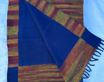 Oversize Pure Yak Wool Blanket, Yak Scarf, Yak Wool Scarf wrap, Handmade Blanket, Double-sized blanket, Throw for bed, meditation Blanket