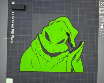 Portapennelli/matita a forma di mostro verde a doppia faccia / File STL 3D digitale