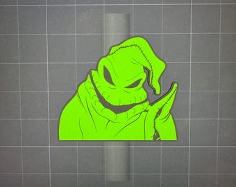 Decorazioni di cannucce a forma di mostro verde / File STL digitale 3D (2 misure incluse) Halloween