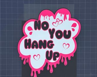 No You Hang Up Portapennelli/Matite / File STL 3D digitale, Halloween