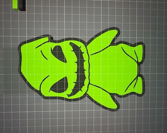 Portapennelli/matita a forma di mostro di Halloween verde Cutie / File STL 3D digitale