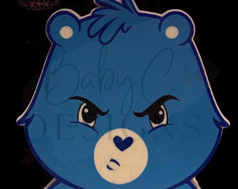 Portapenne a forma di orso blu arrabbiato, download digitale, stampa 3D, file STL