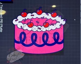 Portapenne a forma di torta di ciliegie, stampa 3D, file STL, download digitale, download immediato