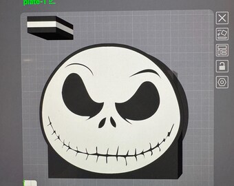 Portapennelli/matite a forma di teschio (bifacciale, 2 slot) / File STL 3D digitale, Halloween