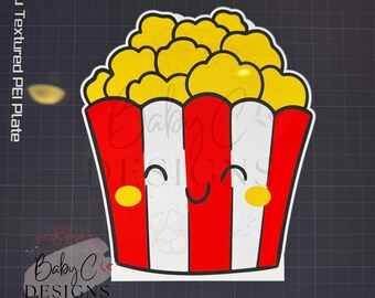 Portapenne a forma di popcorn, stampa 3D, file STL, download digitale, download immediato