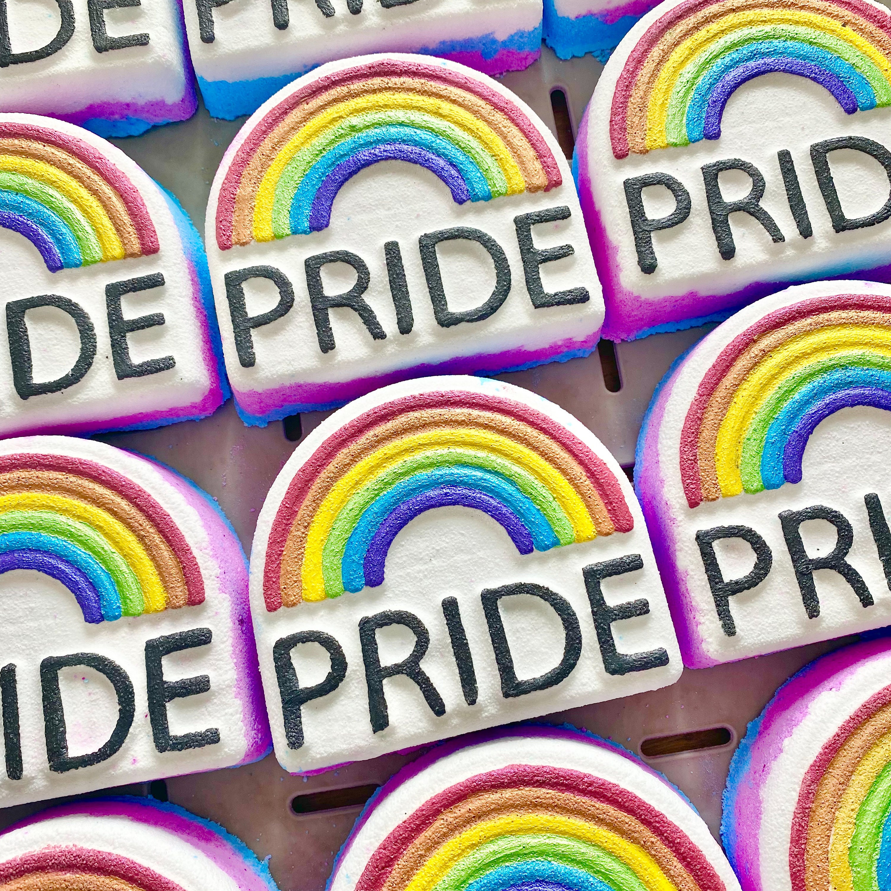 Jumbo Pride Bath Bomb - Rainbow Bath Bomb - LGBTQ+ bath bomb - gay bath bomb - colourful bath bomb - lesbian pride - gay pride