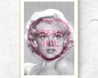 Marilyn Monroe „Love Hearts” – wydruk artystyczny, edycja limitowana, podpisana