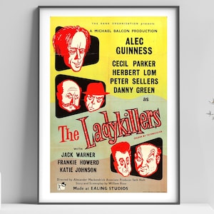 Classic Ealing Comedy &#39;The Ladykillers&#39; 1950s British Movie Poster. Reproduction Art Print - Wall & Home Decor.