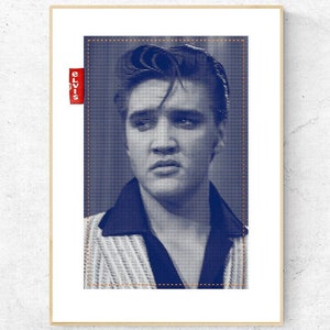 Elvis Presley, Limited Edition Hand Made Archival Pigment Art Print, Signed by the Artist, Home & Wall Decor.