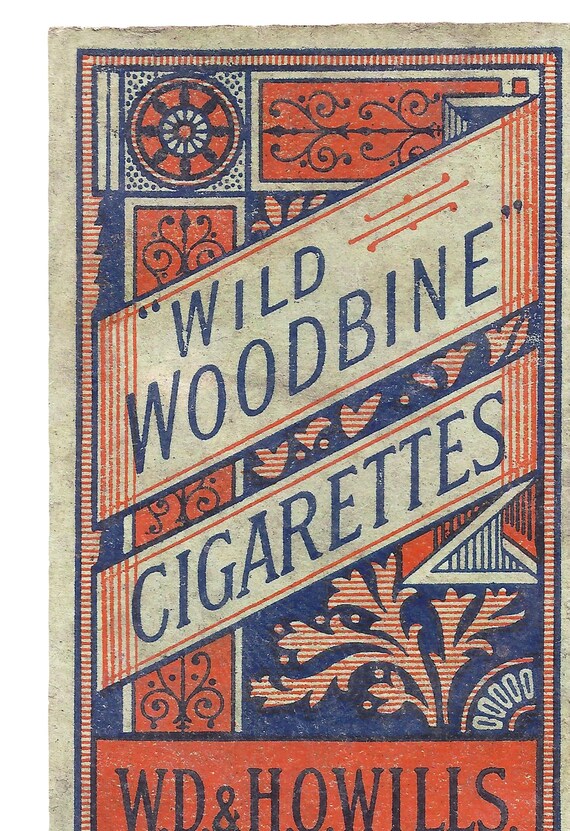 woodbine cigarette Vintage Woodbine Cigarette Packet Art Print, W D & H O Wills (Digital Art  Print)