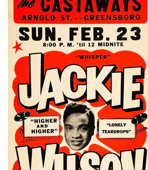 Classic Design Jackie Wilson Music Poster From a 1969