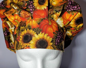 Women's Skull/Chemo Surgical Scrub Hat/Cap Handmade mums Details about   Chrysanthemums Fall