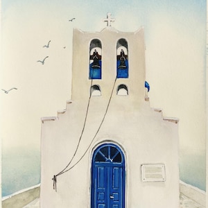 Grecia Memoria ORIGINALE Acquerello Dipinto