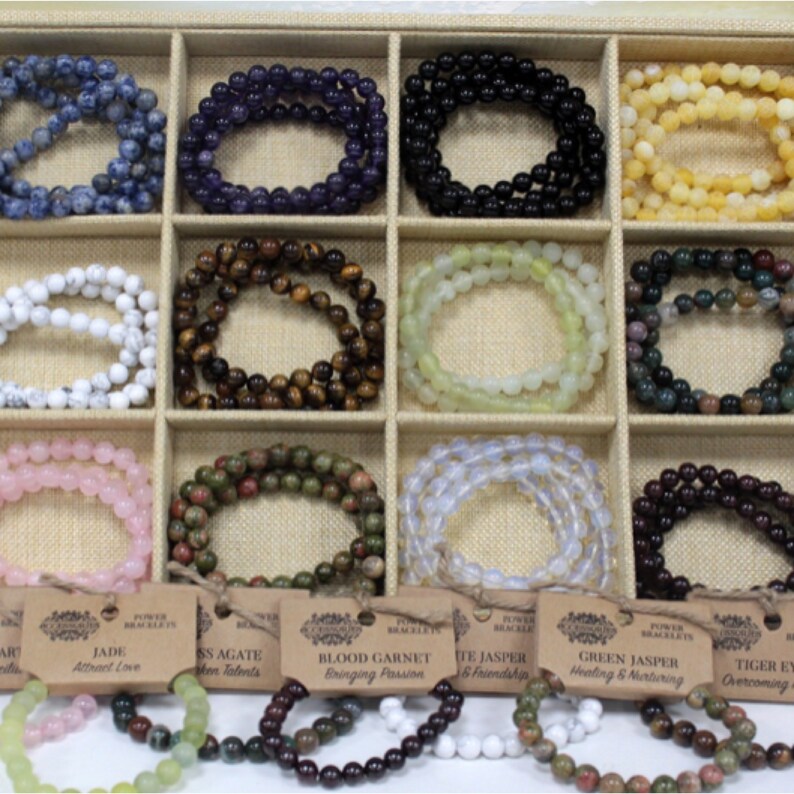 Gemstone Power Bracelet Etsy UK