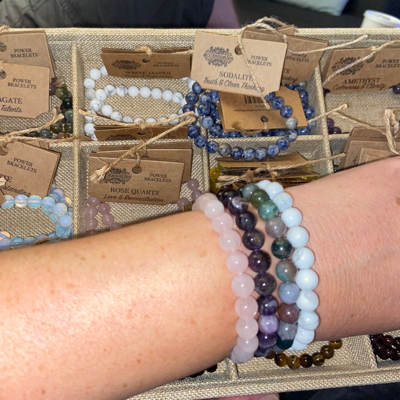 Gemstone Power Bracelet Etsy UK