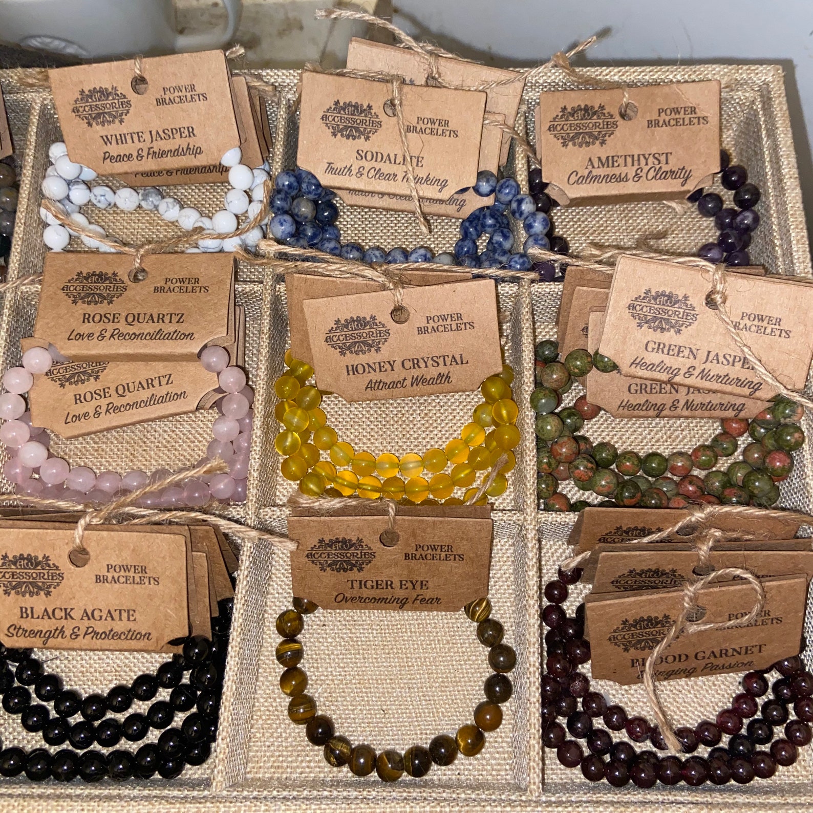 Gemstone Power Bracelet Etsy UK