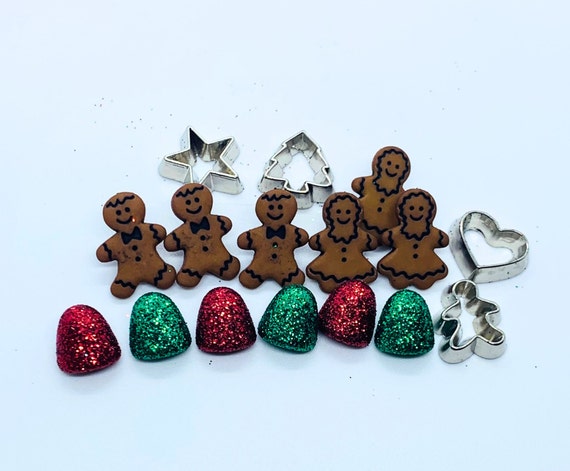 Christmas Buttons: Gingerbread Man 18mm Christmas Buttons: Gingerbread Man 18mm