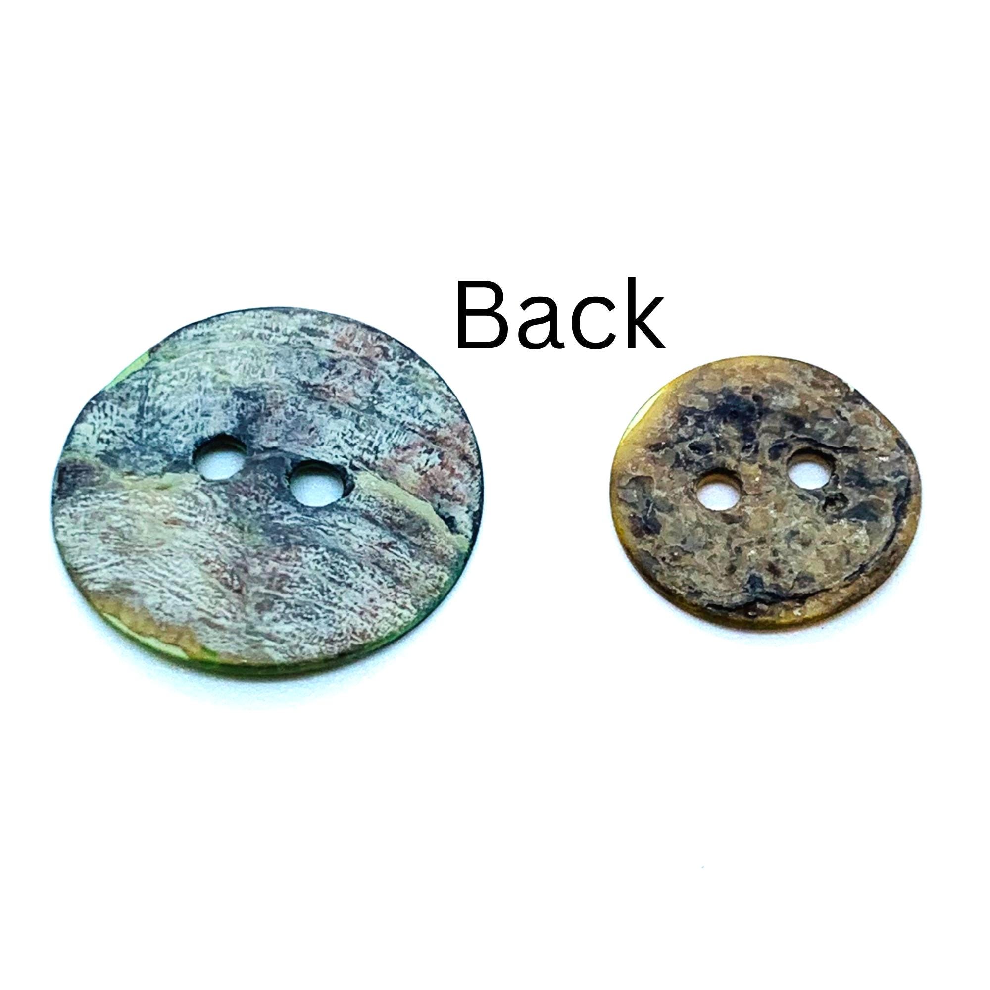 Agoya Buttons, Natural Shell, Round, Green Agoya Button, Four Sizes, 2 ...