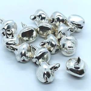 Shiny, silver, jingle bell, gift for sewer, embellishment, DIY projects, gift for her, stocking stuffer, craft embellishment, silver bells
