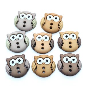 Owl embellishments, bird embellishment, resin button, owls, gift for sewer, gift for quilter, gift for her, flatback embellishments