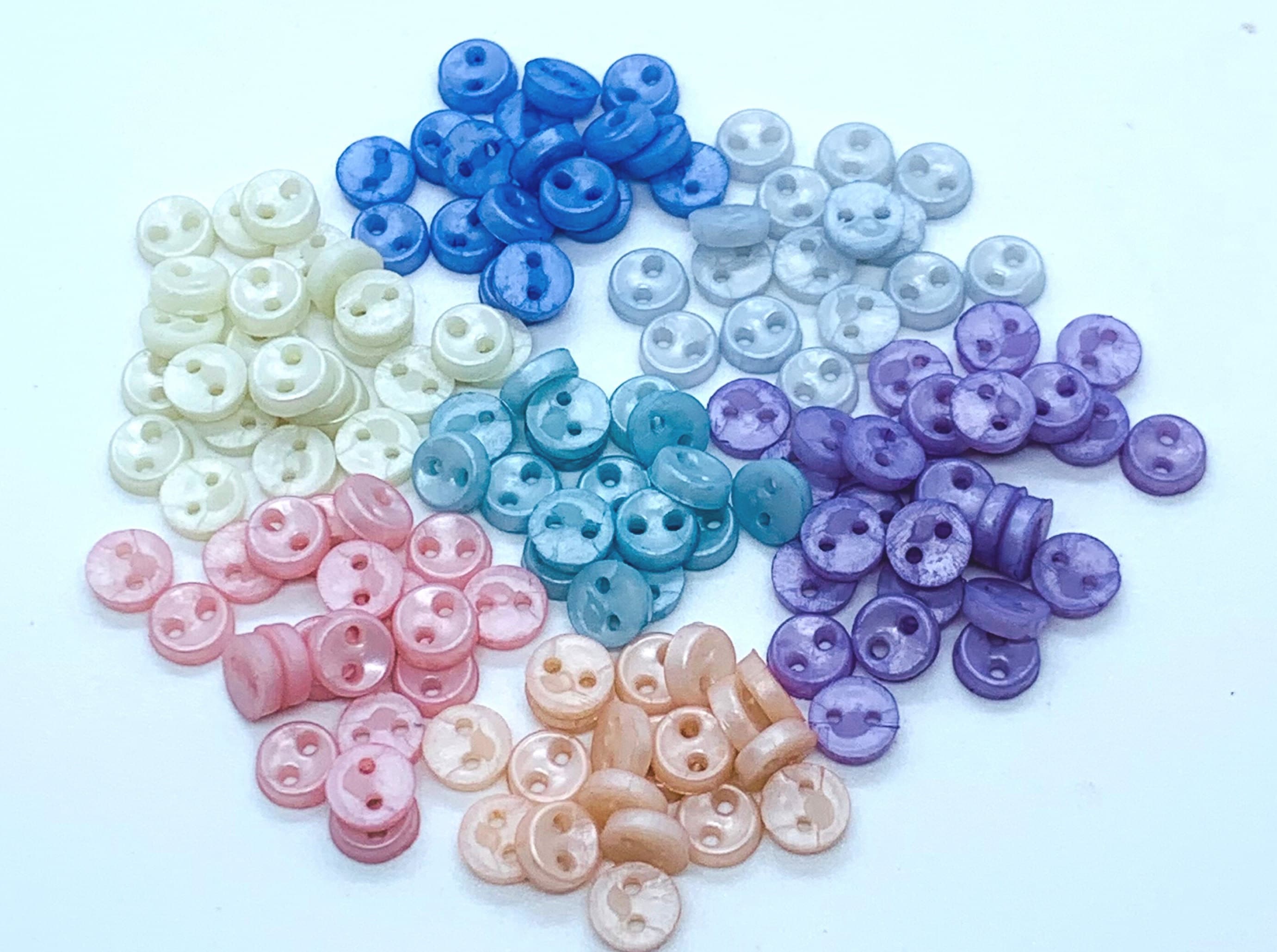 Tiny, Round, Mini, Multicolored Button, Craft or Scrapbooking Buttons ...