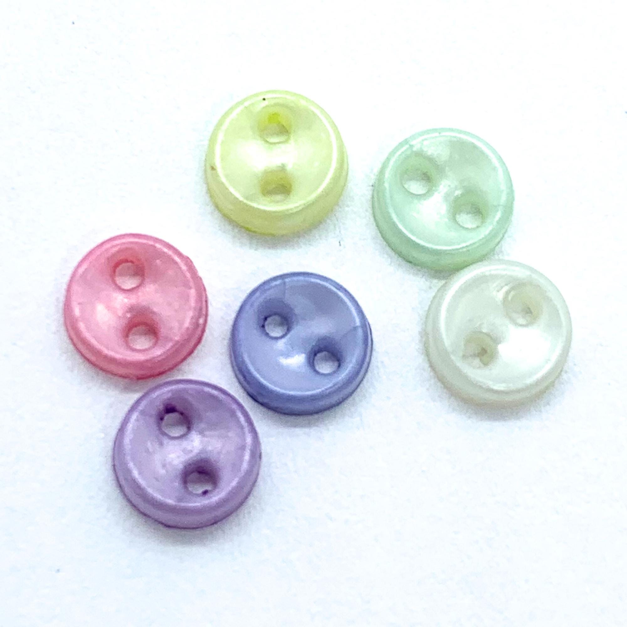 Tiny, Round, Mini, Multicolored Button, Craft or Scrapbooking Buttons ...