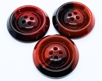 Oversized Variegated Resin Button, 34mm-38mm