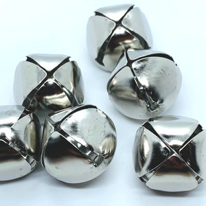 Shiny, silver, jingle bell, gift for sewer, embellishment, DIY projects, gift for her, stocking stuffer, craft embellishment, silver bells