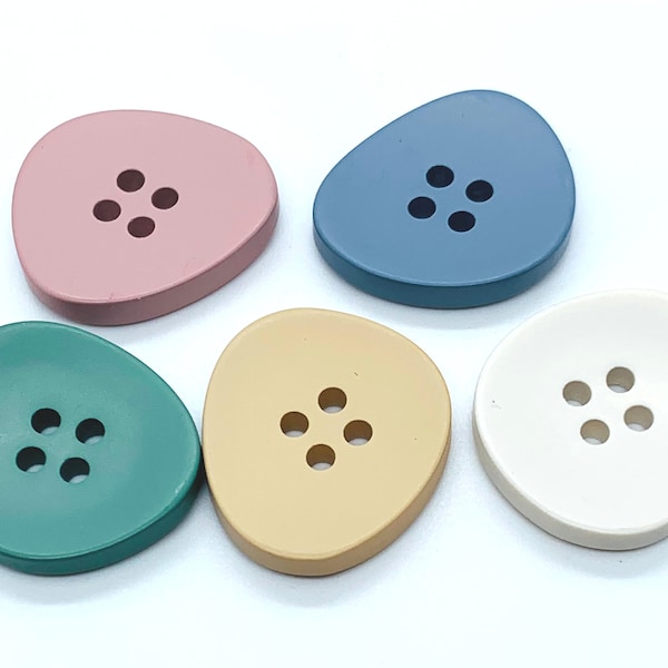 Resin buttons, 4 hole sewing buttons, garment buttons, craft buttons, round buttons, 25mm diameter, sweater button, coat button