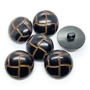 Rond, boutons résine, bouton noir, bouton manteau pull, boutons pour sac, bouton tricot, bouton veste, motif écaille de tortue, simili cuir