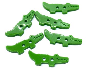Acrylic Alligator Buttons, Two-Hole Sewing Supplies (Set of 6)
