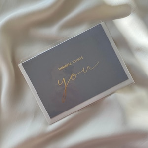 Klappkarte "Thankful to have you"  mit Umschlag