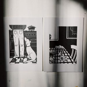 2x Kök A5 Hund Riso Tryck - Skorpor och Sous Chef
