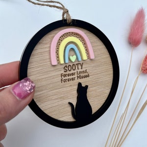 Cat memorial gift, Rainbow Bridge, Pet Sympathy Gift, Pet Loss Gift, Cat Loss, Pet Memorial Gift, Cat Lover Gift, Cat decoration,