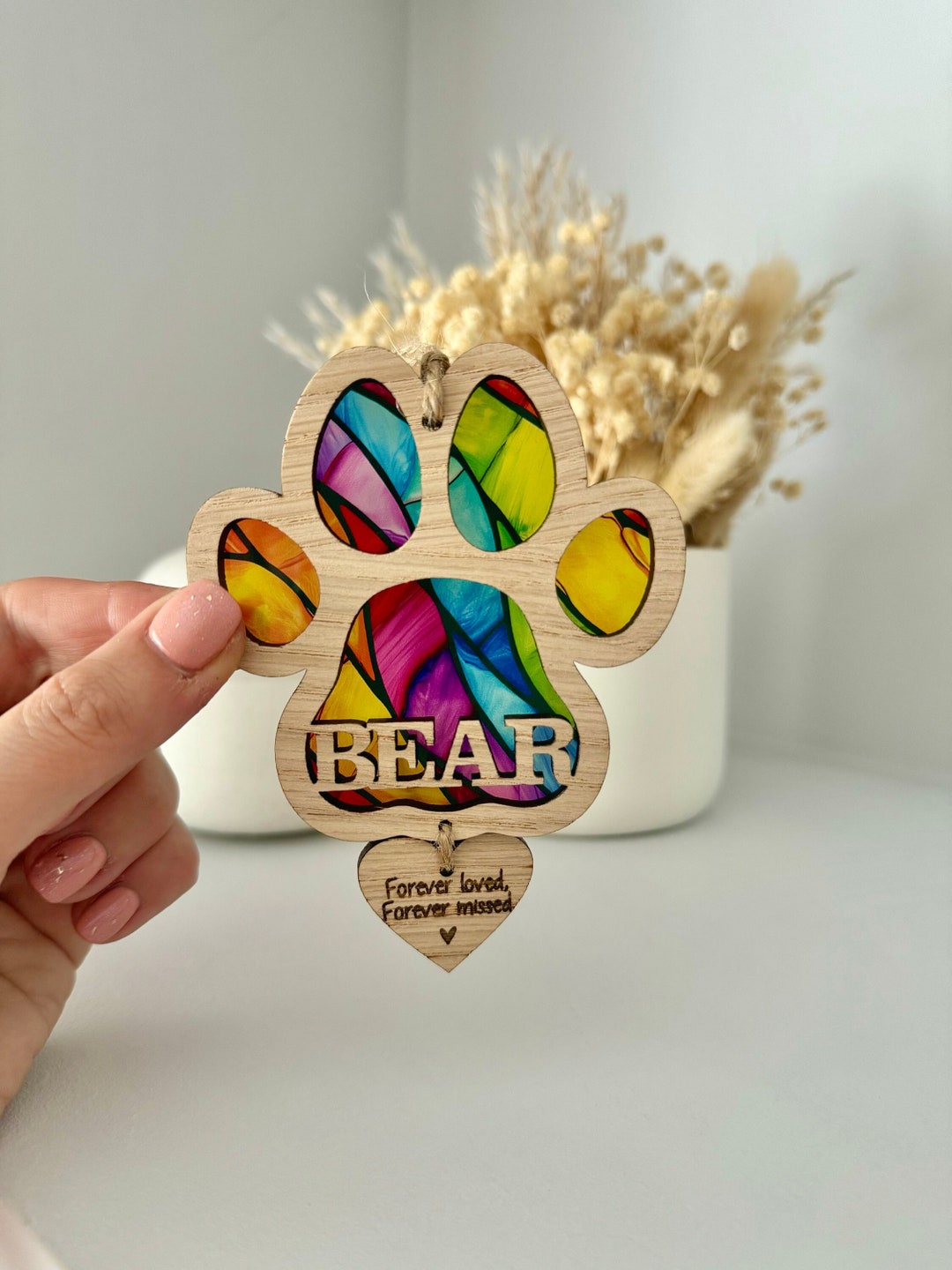 Rainbow Bridge Dog Loss Memorial Gift, Sun Catcher, Pet Sympathy Gift ...