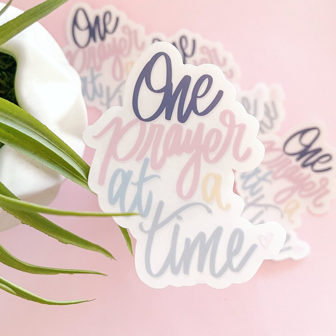 Prayer Sticker | Clear Sticker - Etsy