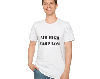 Aim High Camp Low Gamer Tee Shirt from GlowGadgets