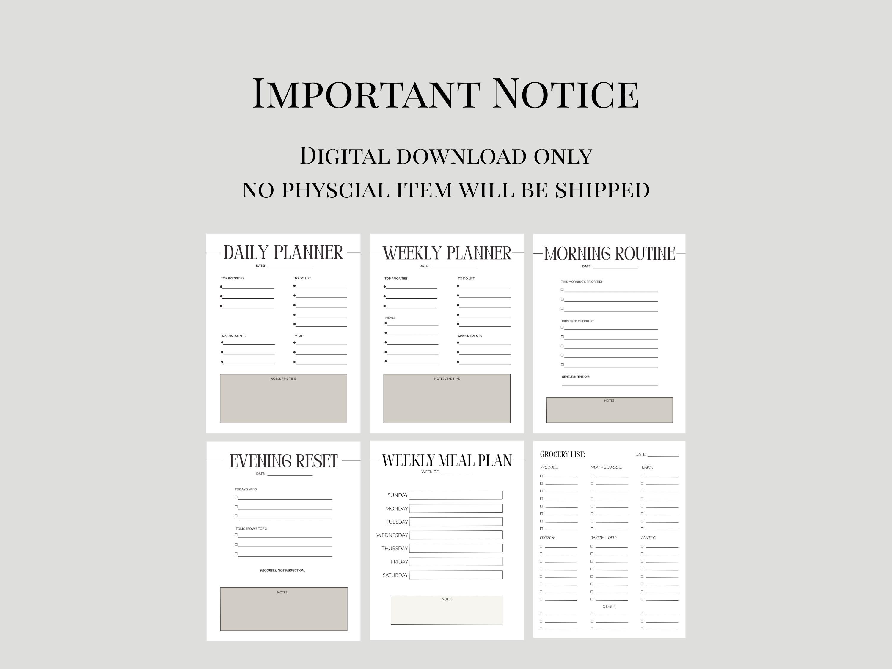 Ultimate Planner Bundle | Printable Planner Pack | Organizational Daily ...