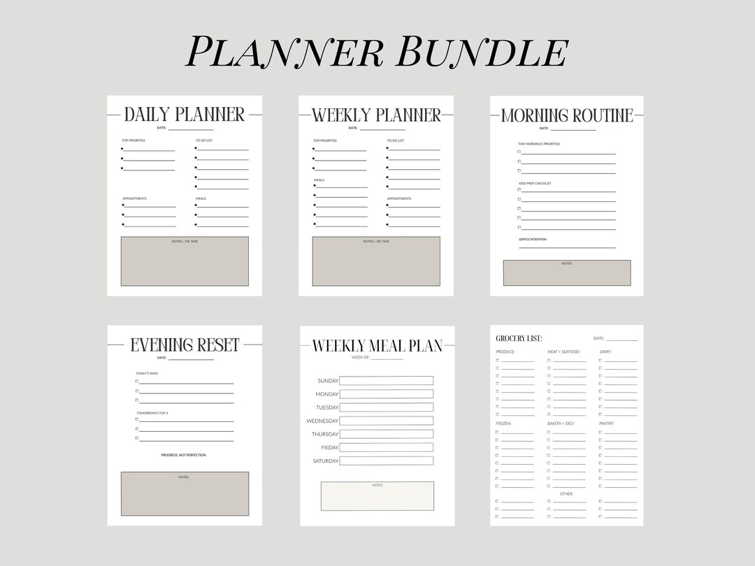 Ultimate Planner Bundle | Printable Planner Pack | Organizational Daily ...