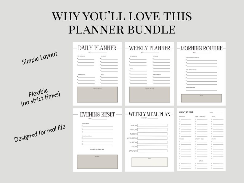 Ultimate Planner Bundle | Printable Planner Pack | Organizational Daily ...