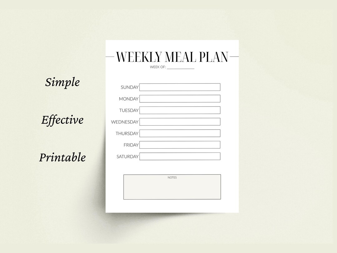Meal Planning Worksheet for Busy Moms | Printable Weekly Meal Planner ...