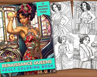 Libro para colorear para adultos: Reinas del Renacimiento: Ideas para aliviar el estrés