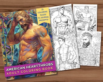 Libro para colorear de Rompecorazones Americanos: Páginas para colorear para adultos con ideas para diario