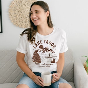 Camiseta del lago Tahoe, camiseta de senderismo, camiseta de montaña al aire libre, camiseta del lago Tahoe, camiseta de California, regalo de Tahoe, camiseta del parque nacional
