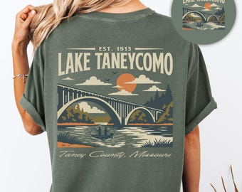 Lake Taneycomo Fishing T-Shirt: Comfort Colors Missouri Ozarks Tee
