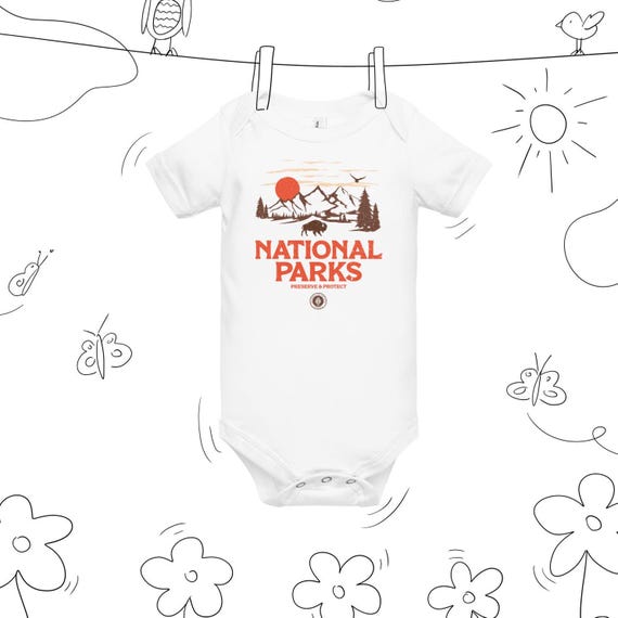 National Parks Baby Bodysuit: Camping & Hiking Outfit