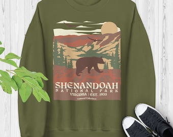 Shenandoah National Park Sweatshirt: Vintage Hiking Crewneck