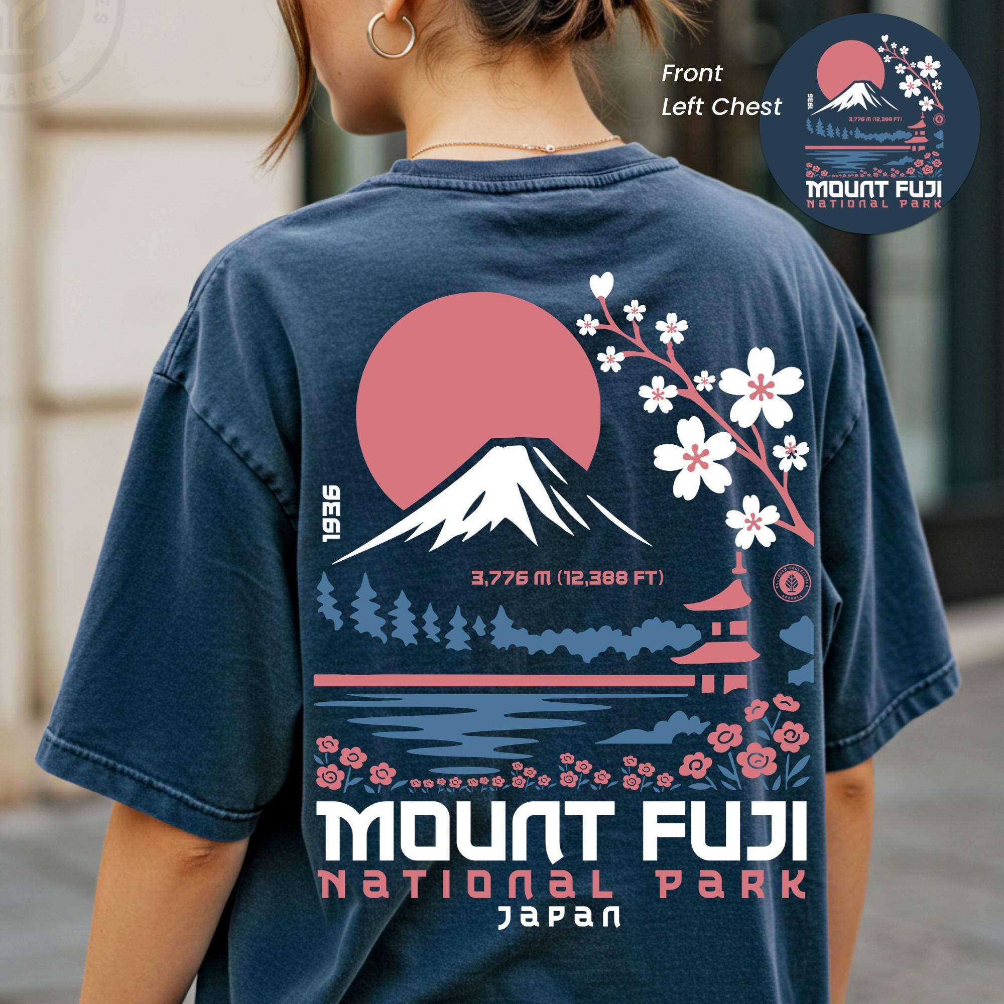 Mount Fuji T-shirt: Japan Cherry Blossoms, Nature Adventure - Etsy