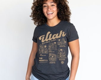 Utah National Parks T-Shirt: The Mighty 5 Hiking Tee